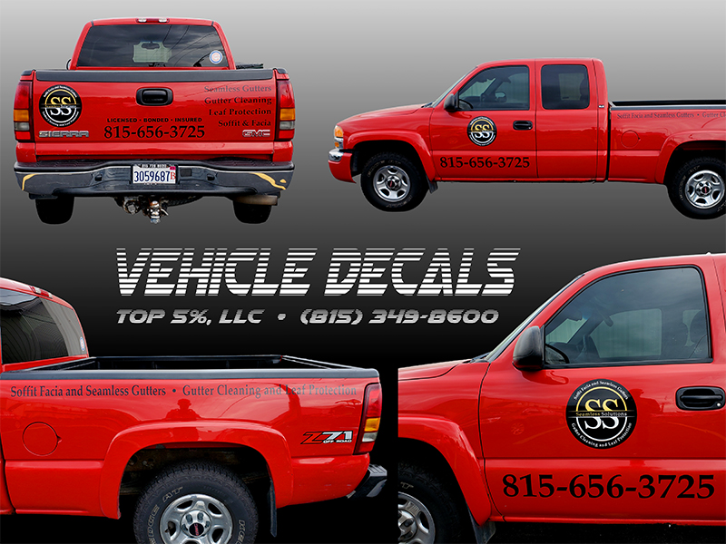 Commercial van vinyl lettering and car graphics installed in Joliet and Crest Hill Illinois
