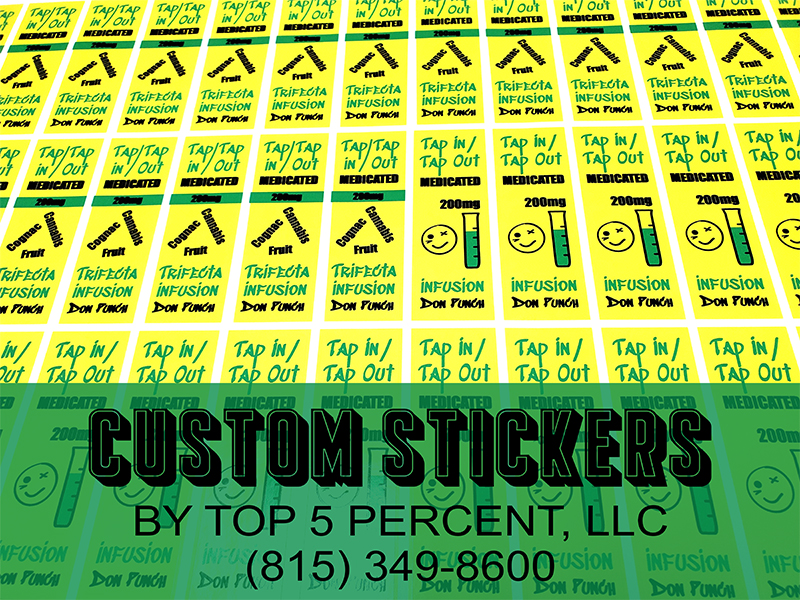 Custom business stickers and decals printed for a beer brewery in Joliet Illinois