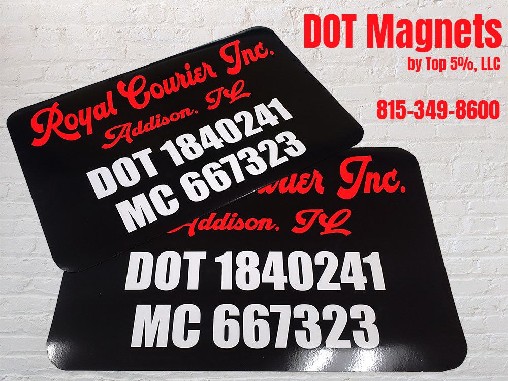 Custom DOT magnets for trucks in Joliet Illinois