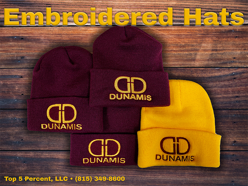 Custom embroidered caps and hats in Joliet Illinois