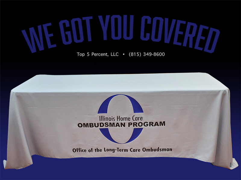 Custom printed table cloths in Joliet Illinois