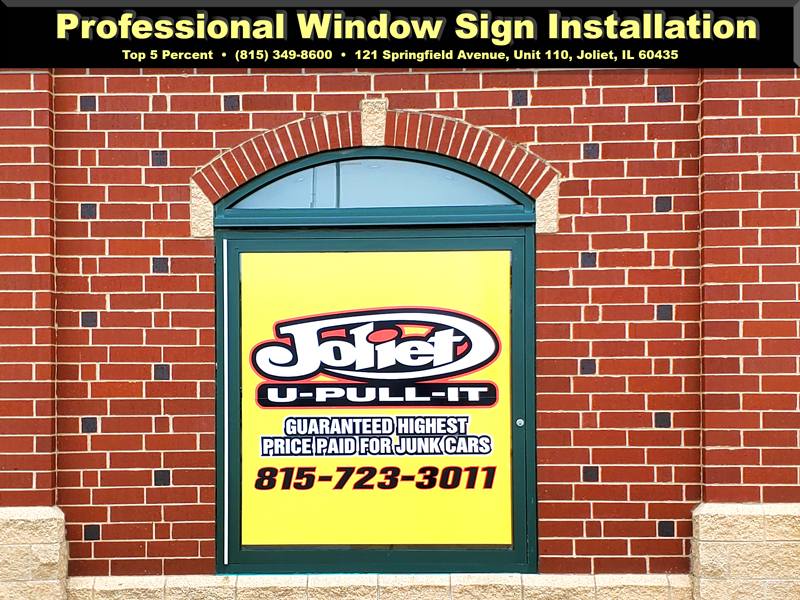 Custom wall graphics and wall decals installed by Top 5 Percent in Joliet Illinois