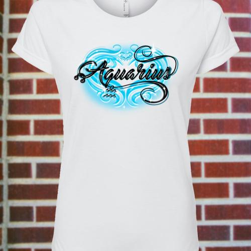 Women's Aquarius Zodiac Fitted T-Shirt