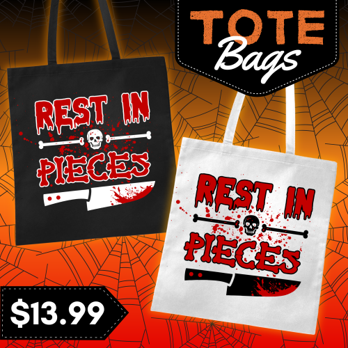 Halloween 'Rest In Pieces' Tote Bag