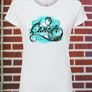 Women's Cancer Zodiac Fitted T-Shirt — view 1